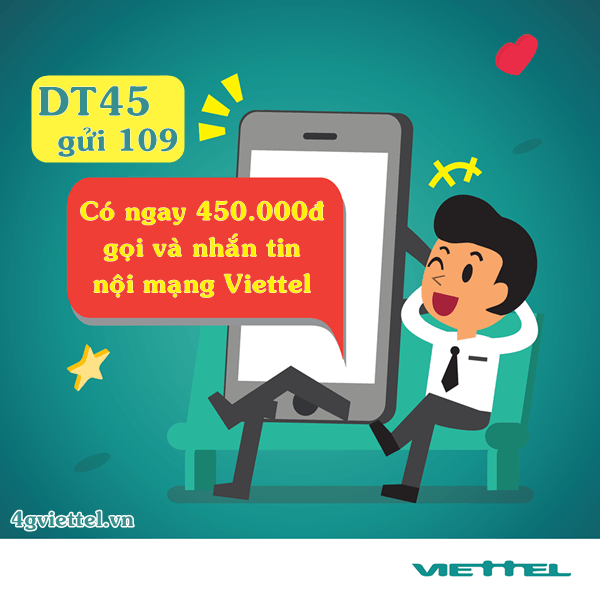 Gói cước đổi tiền DT45 Viettel