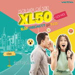 Đăng ký gói cước XL50 Viettel ưu đãi 5Gb data chỉ 50.000đ