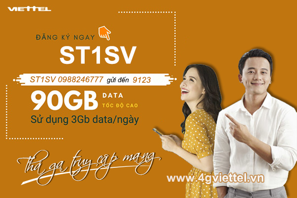 Cách đăng ký gói ST1SV Viettel nhận ngay 90GB data chỉ với 90.000đ