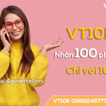 Đăng ký gói VT10K Viettel chỉ với 10k có ngay 100 phút gọi