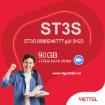 Đăng ký gói ST3S Viettel miễn phí 90GB data kèm ưu đãi free data dùm Zoom