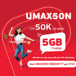 Cách đăng ký gói UMAX50N Viettel nhận 5GB data trọn gói