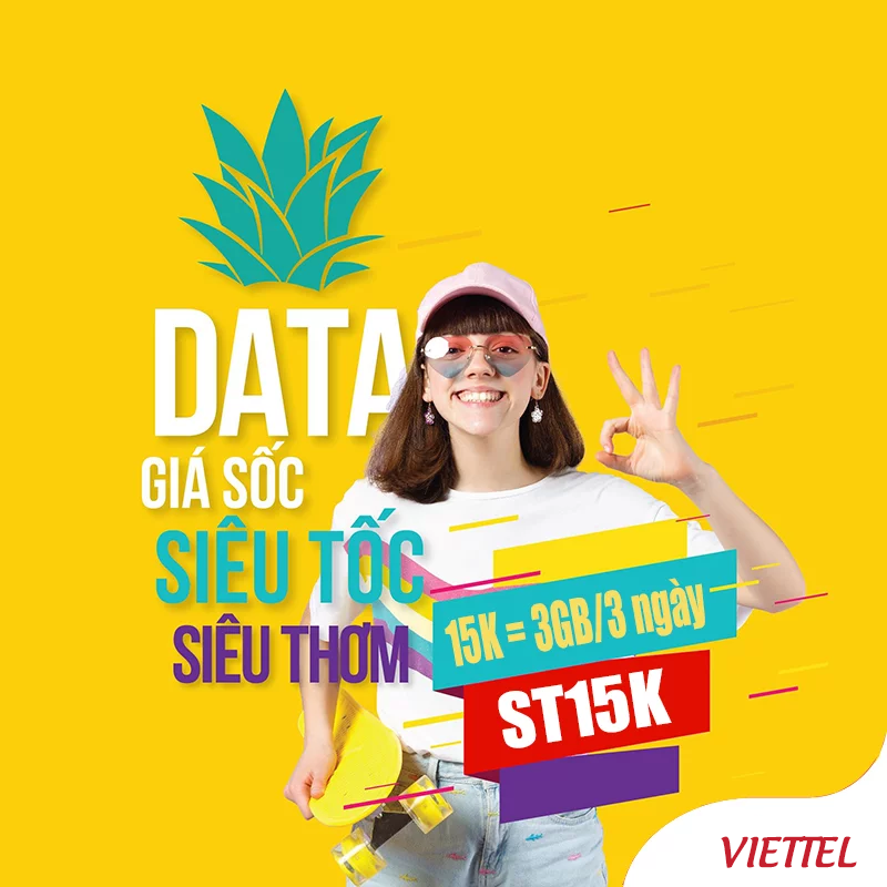 Đăng ký gói ST15k Viettel chỉ 15k có ngay 3GB