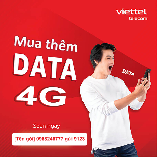 Hướng dẫn cách đăng ký mua thêm dung lượng 4G Viettel tốc độ cao giá siêu rẻ