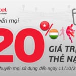 Viettel khuyến mãi 26/9/2022 tặng 20% tiền nạp