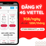 Gói cước 4G Viettel 3GB/ngày (90GB/tháng) siêu hấp dẫn