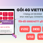 Gói cước 4G Viettel 4GB/ngày chỉ từ 90k