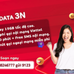 Đăng ký gói 3N Viettel ưu đãi 15GB data, gọi thoại thả ga, xem TV360 miễn phí