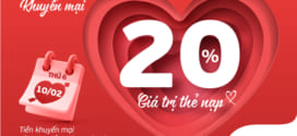 Khuyến mãi Viettel 10/2/2023 NGÀY VÀNG tặng 20% tiền nạp