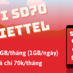 Đăng ký gói SD70 Viettel 70k có ngày 30GB