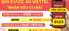 Các gói cước 4G Viettel giá rẻ được đăng ký nhiều nhất 2023 từ 10k 50k