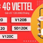 Gói cước 4G Viettel 120k/tháng dùng mạng thả ga không lo về giá