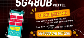 Đăng ký gói 5G480B Viettel nhận 20GB/ngày, Free gọi, TV360 và MyBox