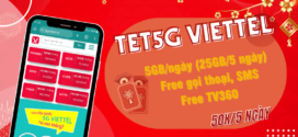 Đăng ký gói TET5G Viettel nhận 25GB, Free gọi và nhiều tiện ích