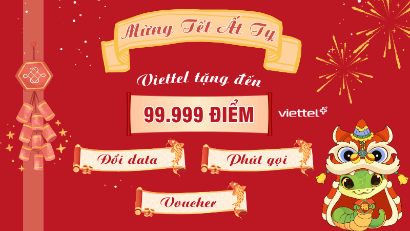 Khuyến mãi Viettel mừng Tết Ất Tỵ tặng điểm Viettel++